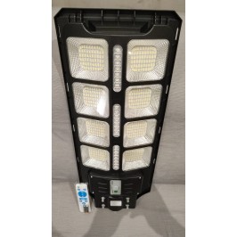 LAMPIONE LED 200W con PANNELLO SOLARE SENSORE CREPUSCOLARE PIR ip66