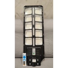 LAMPIONE LED 300W con PANNELLO SOLARE SENSORE CREPUSCOLARE PIR ip66