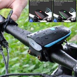 LAMPADA FARETTO LED PER MANUBRIO BICI BICICLETTA BIKE BATTERIA RICARICABILE USB