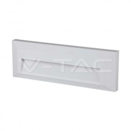 SEGNAPASSO RETTANGOLARE V-TAC VT-1162 PUNTO LUCE LED SMD 3W  A PARETE IP65 BIANCO - SKU-211326