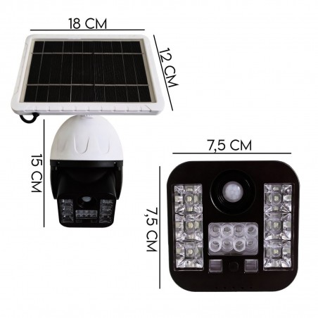 Lampada solare LED LUCE sensore di movimento 60w TELECAMERA FINTA I