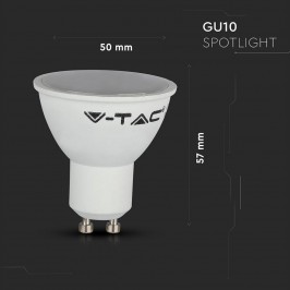 V-Tac Smart VT-5164 Lampadina LED Wi-Fi GU10 4,5W Faretto Spotlight 110° RGB+W 4in1 Dimmerabile - SKU 2757