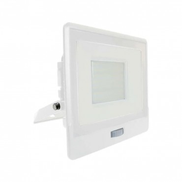 V-TAC VT-158S FARO LED FLOODLIGHT 50W SMD IP65 CHIP SAMSUNG SENSORE MOVIMENTO E CREPUSCOLARE BIANCO