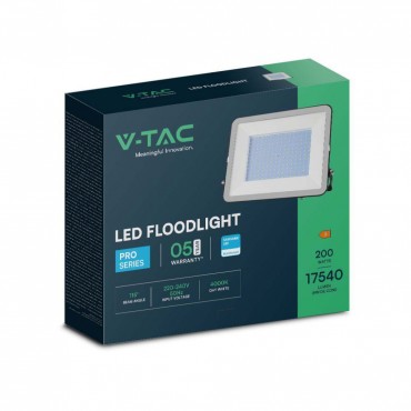 VT-44206 FARO LED 200W FARETTO SMD IP65 CHIP SAMSUNG COLORE NERO