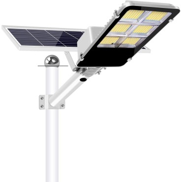 lampione solare Stradale LED 400W COMPLETO DI STAFFA LUCE CREPUSCOLARE IP66