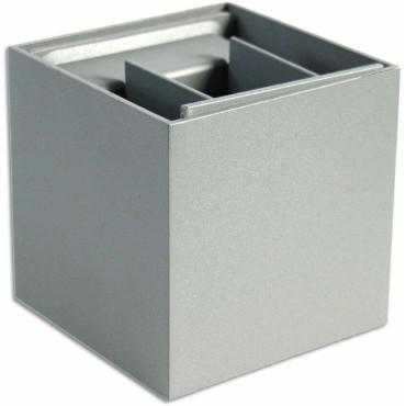 Lampada 12w COB LED Cubo GRIGIO Applique Parete 220V Luce Biemissione 1200lm Regolabile IP65