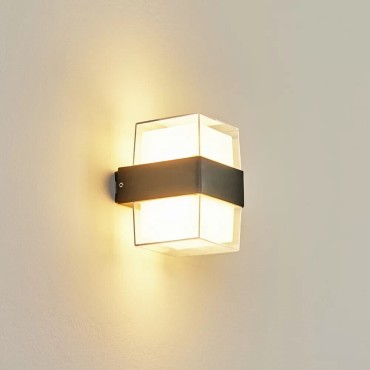 Applique da Parete LED 12 Watt 220V Lampada NERA 3 colori luce DA ESTERNO IP65