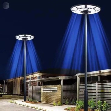 LAMPIONE SOLARE UFO Luce LED 1200W Sensore di MOVIMENTO E CREPUSCOLARE IP66