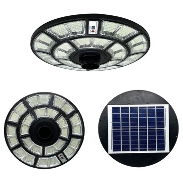 LAMPIONE SOLARE UFO Luce LED 1200W Sensore di MOVIMENTO E CREPUSCOLARE IP66