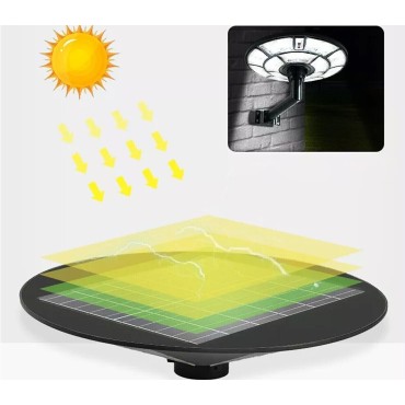 LAMPIONE SOLARE UFO Luce LED 1200W Sensore di MOVIMENTO E CREPUSCOLARE IP66