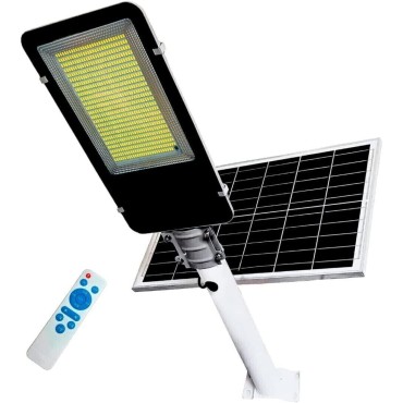 Lampione Stradale LED 1000W Completo di pannello SOLARE Telecomando e STAFFA Luce 6500K IP67