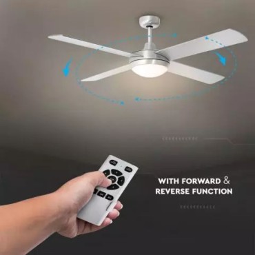 VENTILATORE DA SOFFITTO 35W CON PORTALAMPADA PER LAMPADINE LED E27 E TELECOMANDO - SKU 7918