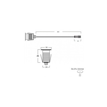 Faretto LED CREE segnapasso 1W calpestabile radente12-24v 95LM ip67