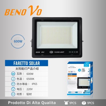 FARO LED SMD 600 Watt FARETTO Slim Flood Light LUCE Bianco fredda 6500k 90Lm/W IP67