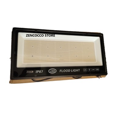 FARO LED SMD 2000W SLIM FLOOD LIGHT PROIETTORE luce fredda Esterno IP67 90LM/W