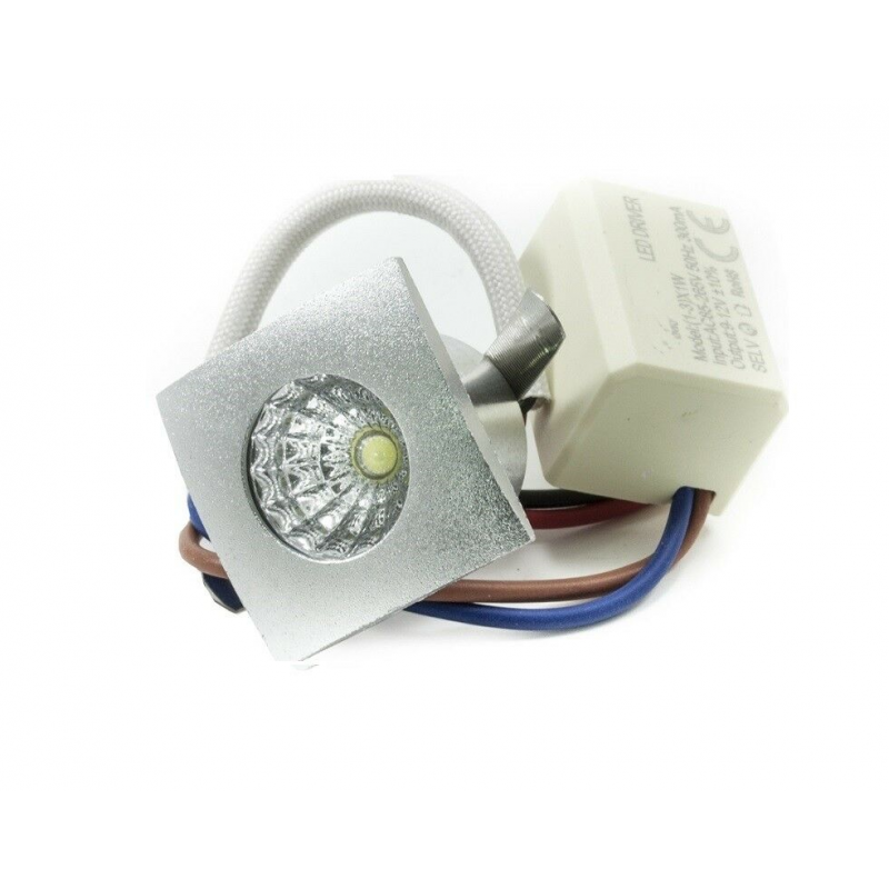 1w MICRO FARETTO LED INCASSO 30° BIANCO NEUTRO 1w 220v FISSO PUNTO LUCE D4D1