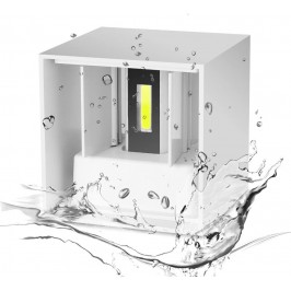 6W Lampada COB LED Cubo Applique Parete 220V Luce Biemissione 600lm Regolabile IP65