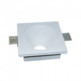 V-TAC VT-867 Portafaretto LED da Incasso Quadrato o Rotondo GU10 e GU5.3 (MR16) Corpo in Gesso Bianco - SKU 3151-SKU 3152