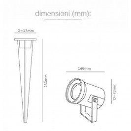 V-TAC VT-857 FARETTO LED COB DA GIARDINO 12W 720 lm CON PICCHETTO COLORE GRIGIO IP65 SKU 217550 / 217551